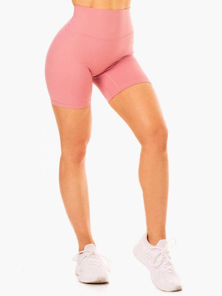 Women's Ryderwear Women Shorts NKD Refine High Waisted Shorts Dusty Pink | NZ2139PQ