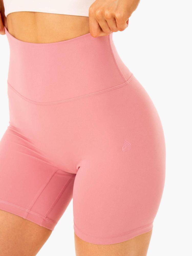 Women's Ryderwear Women Shorts NKD Refine High Waisted Shorts Dusty Pink | NZ2139PQ