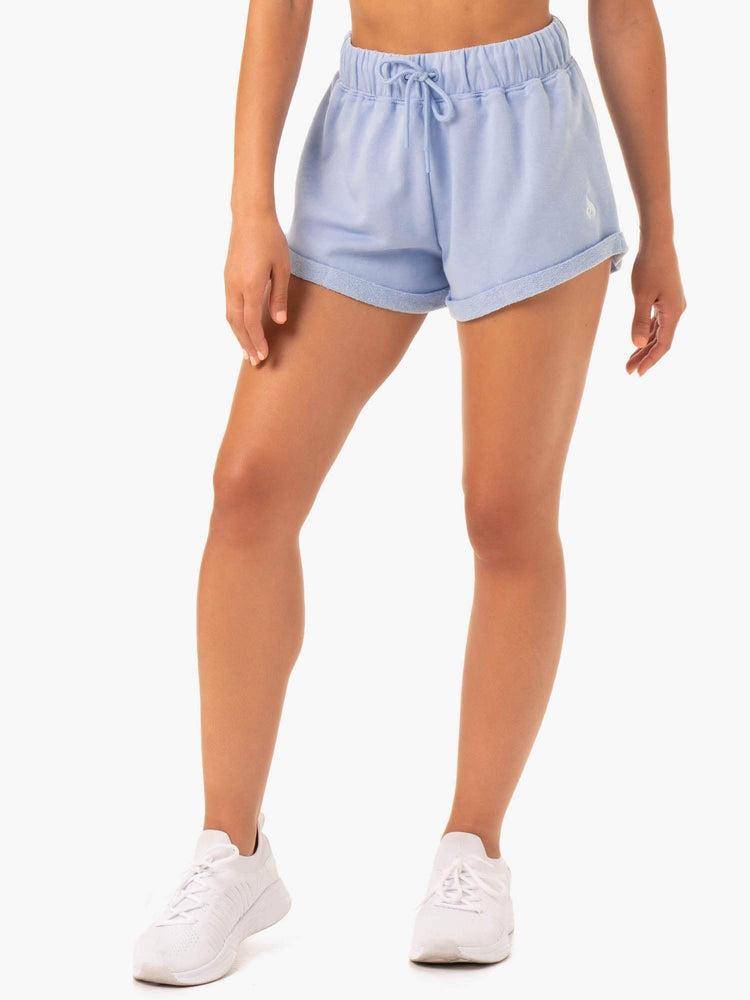 Women's Ryderwear Women Shorts Off Duty Fleece Shorts Blue Marl | NZ1972NB