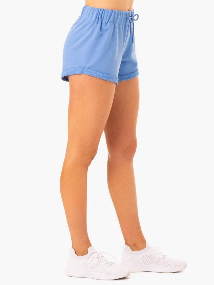 Women's Ryderwear Women Shorts Off Duty Fleece Shorts Sky Blue | NZ2147KI