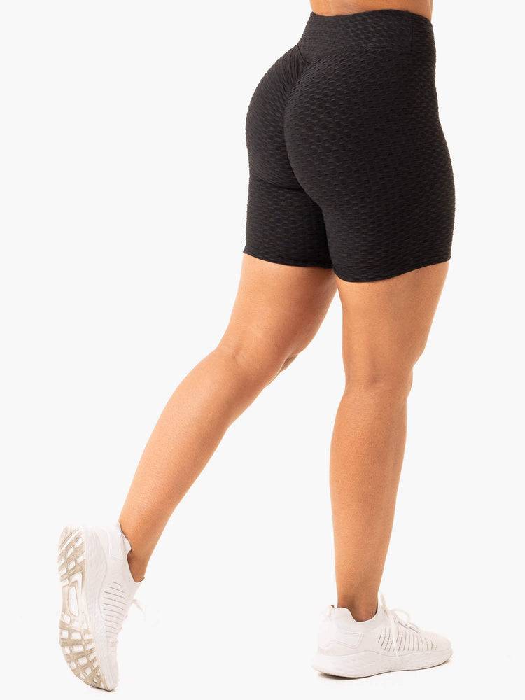 Women\'s Ryderwear Women Shorts Optic Scrunch Bum Shorts Black | NZ2001WY