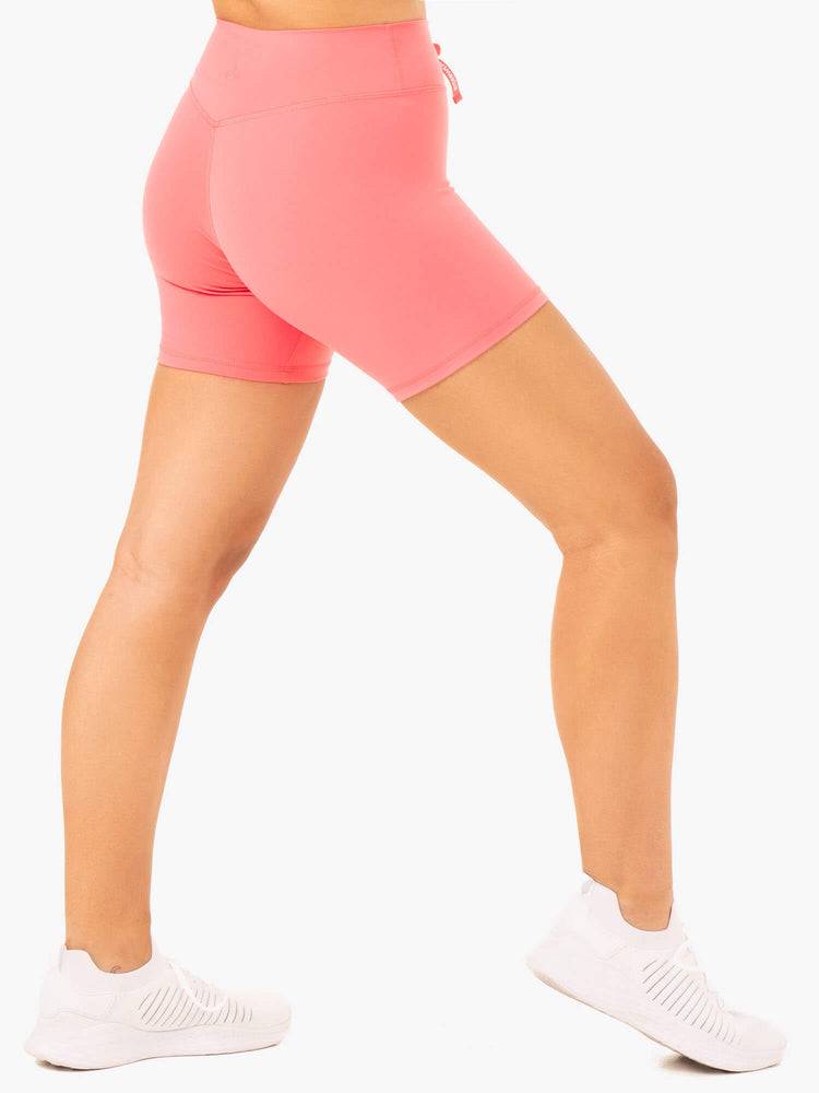 Women's Ryderwear Women Shorts Replay High Waisted Shorts Coral | NZ2086OR