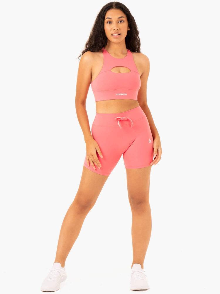 Women's Ryderwear Women Shorts Replay High Waisted Shorts Coral | NZ2086OR