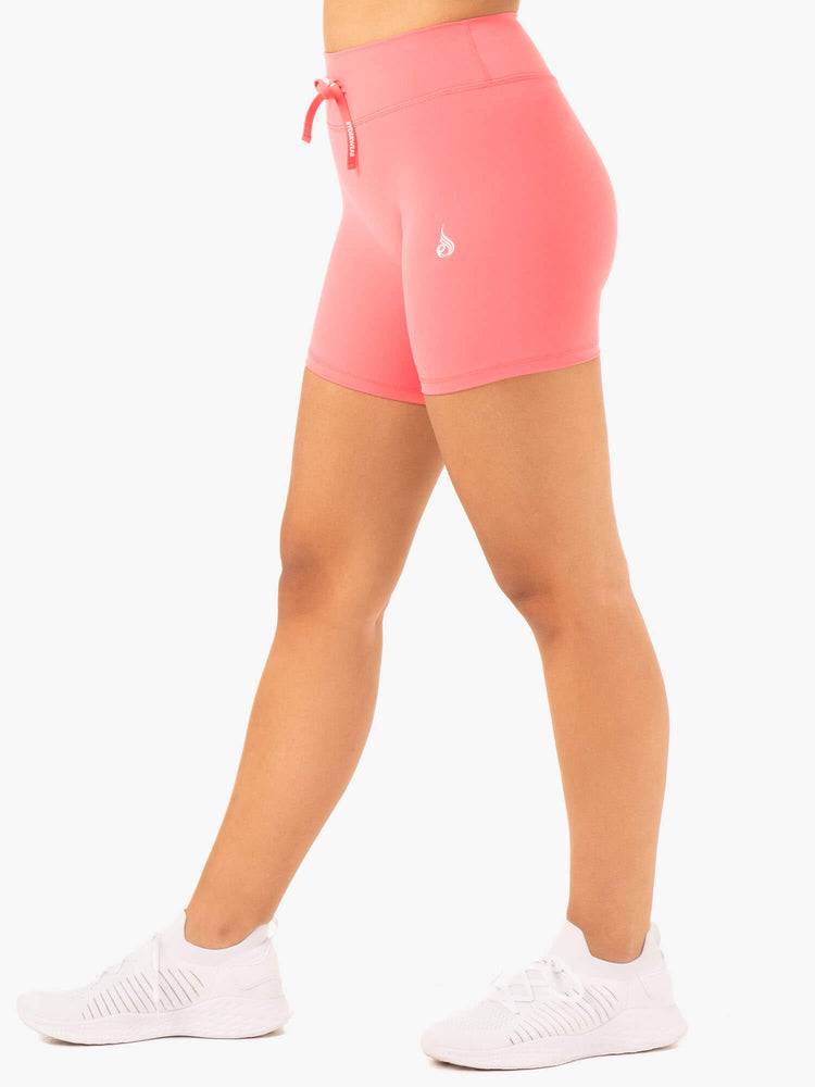 Women\'s Ryderwear Women Shorts Replay High Waisted Shorts Coral | NZ2086OR