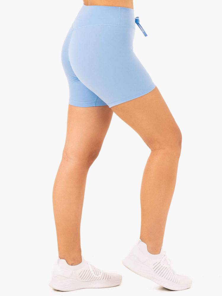 Women's Ryderwear Women Shorts Replay High Waisted Shorts Sky Blue | NZ2113PQ