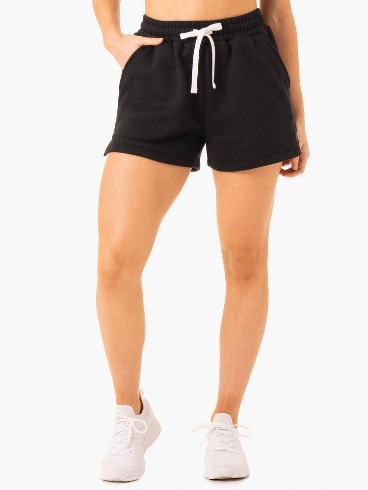 Women\'s Ryderwear Women Shorts Restore Track Shorts Black | NZ2074VD