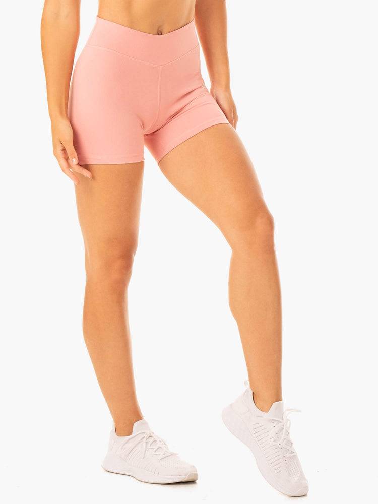 Women's Ryderwear Women Shorts Revival Scrunch Bum Shorts Pink | NZ2110UT