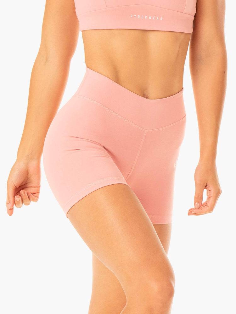 Women's Ryderwear Women Shorts Revival Scrunch Bum Shorts Pink | NZ2110UT