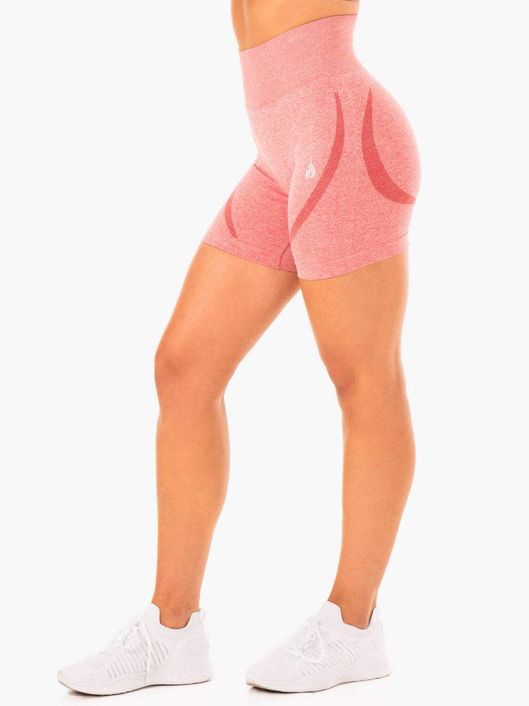 Women\'s Ryderwear Women Shorts Sculpt Seamless Shorts Pink Marl | NZ1984AP