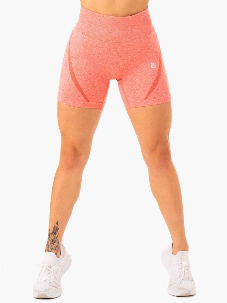 Women's Ryderwear Women Shorts Sculpt Seamless Shorts Peach Marl | NZ1990JJ