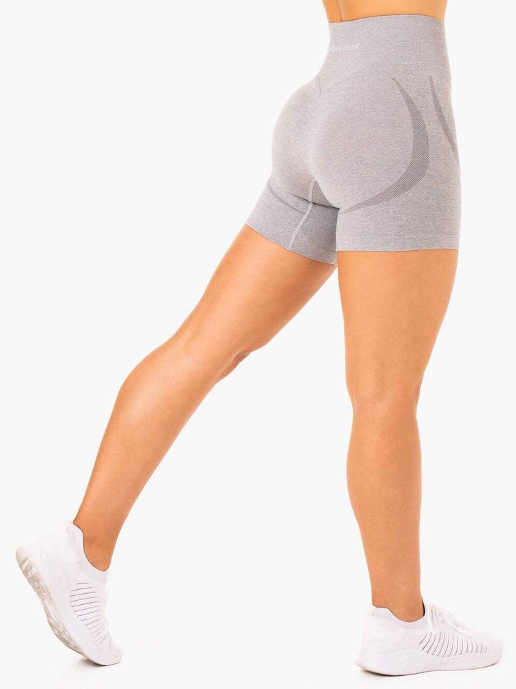 Women's Ryderwear Women Shorts Sculpt Seamless Shorts Grey Marl | NZ2046XF