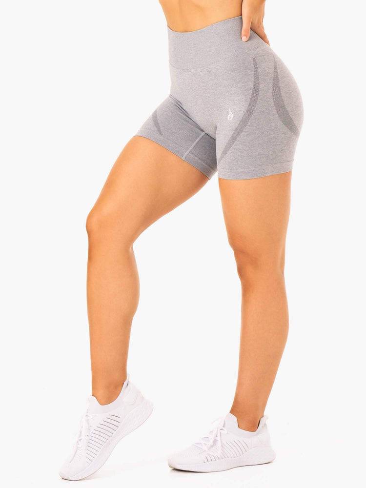 Women's Ryderwear Women Shorts Sculpt Seamless Shorts Grey Marl | NZ2046XF