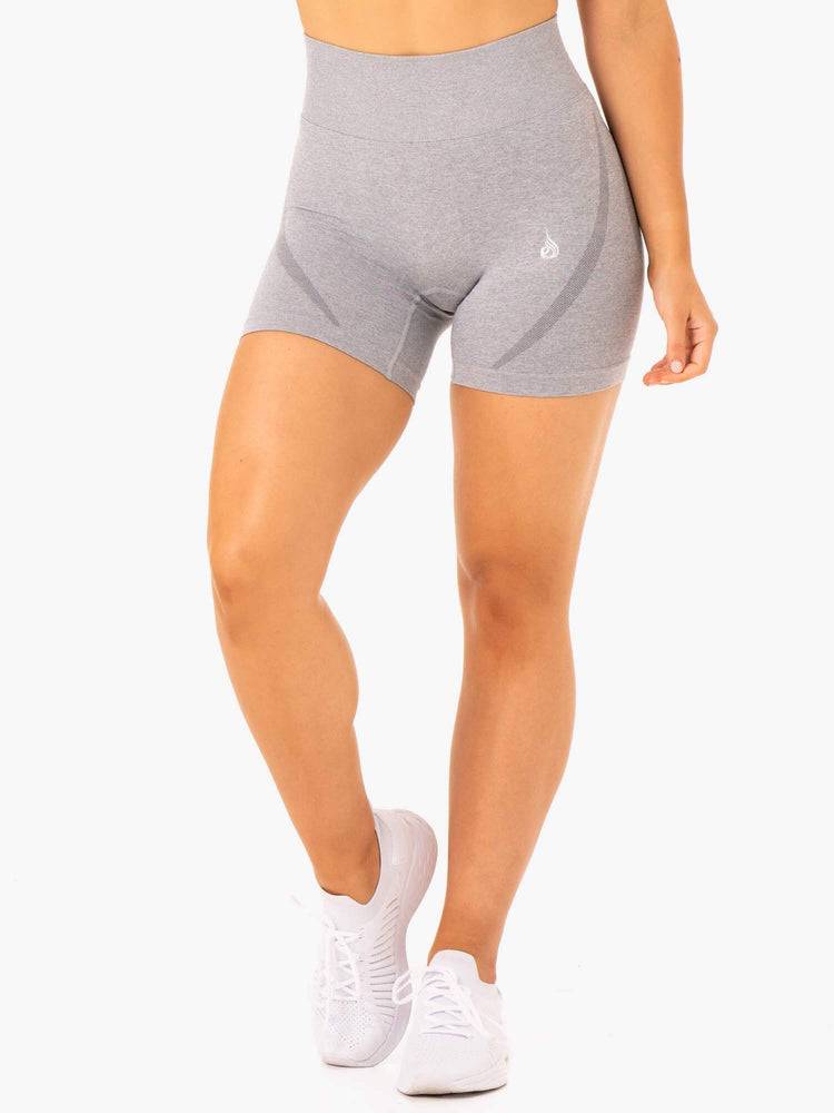 Women\'s Ryderwear Women Shorts Sculpt Seamless Shorts Grey Marl | NZ2046XF