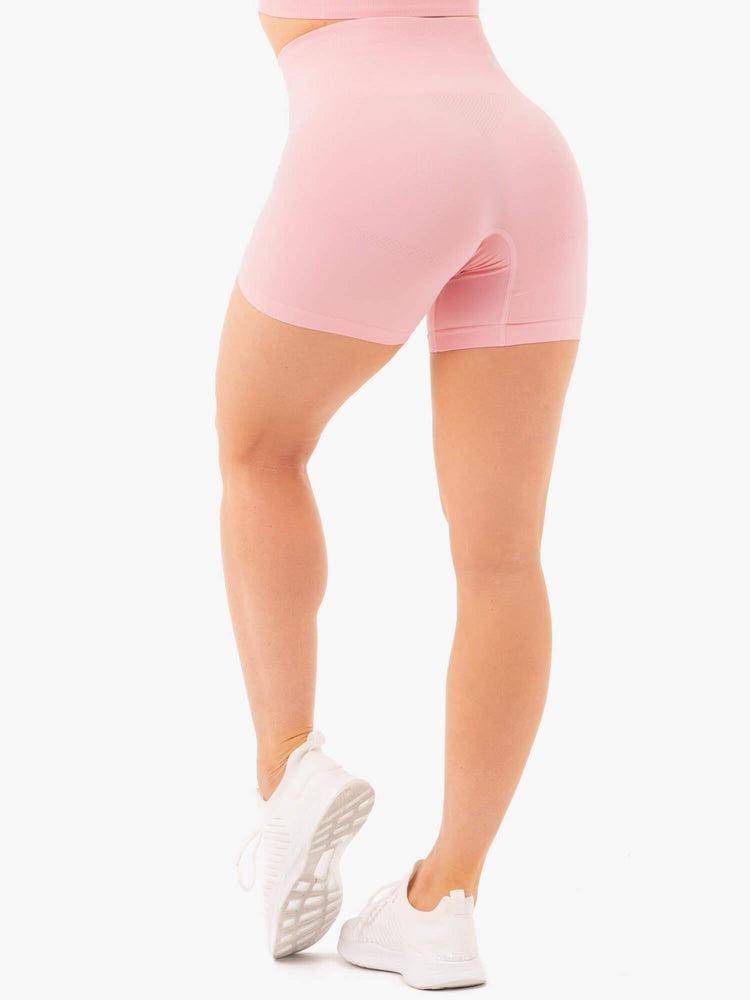 Women's Ryderwear Women Shorts Seamless Staples Shorts Baby Pink Marl | NZ2197HK