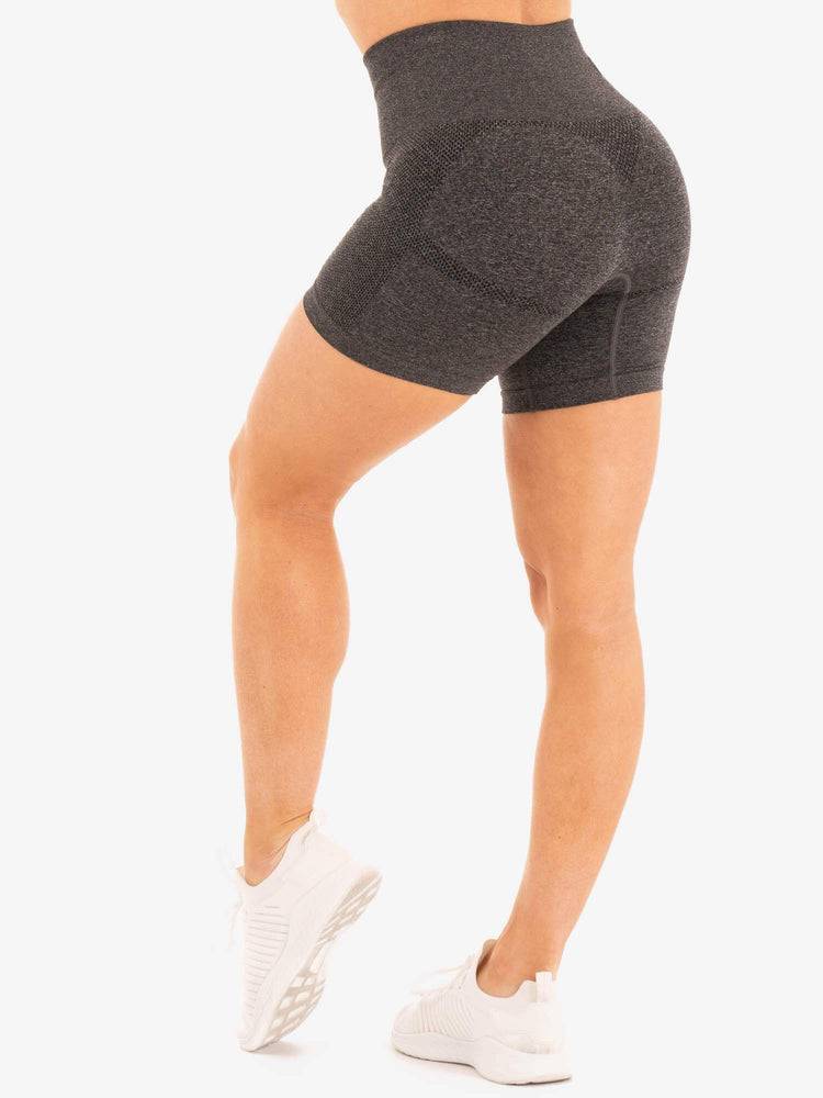 Women's Ryderwear Women Shorts Seamless Staples Shorts Charcoal Marl | NZ2213YU