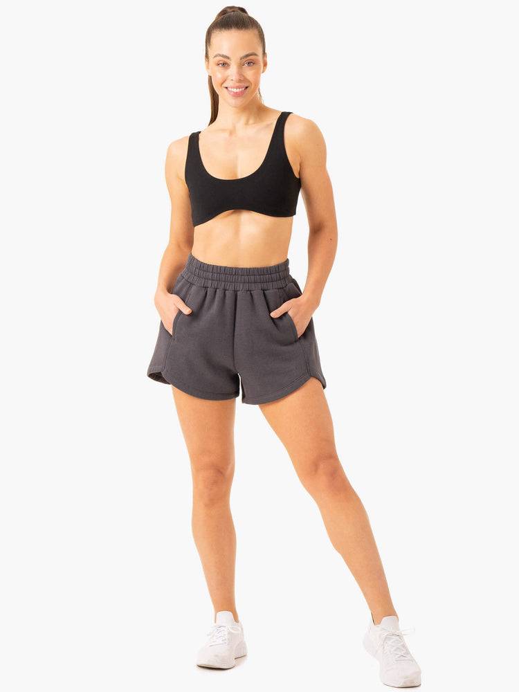 Women's Ryderwear Women Shorts Sideline Track Shorts Charcoal | NZ2082TV