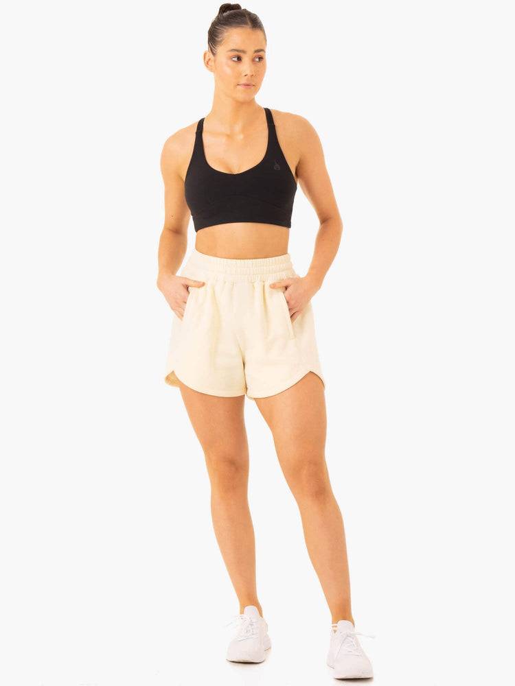 Women's Ryderwear Women Shorts Sideline Track Shorts Butter | NZ2100VD