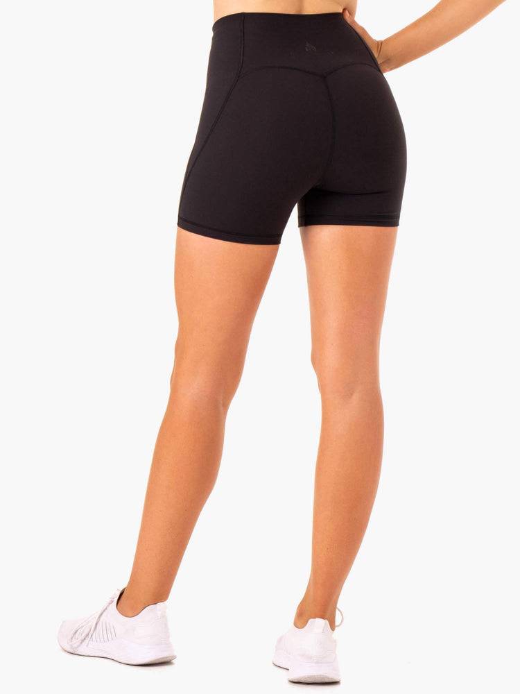 Women\'s Ryderwear Women Shorts Sola High Waisted Shorts Black | NZ2003RW