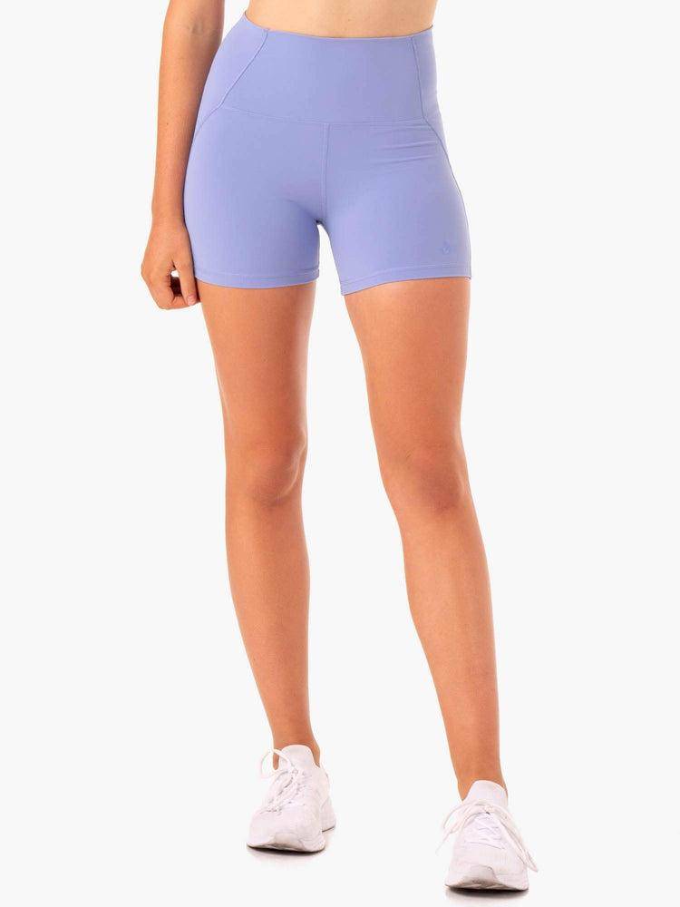 Women's Ryderwear Women Shorts Sola High Waisted Shorts Purple | NZ2012DN