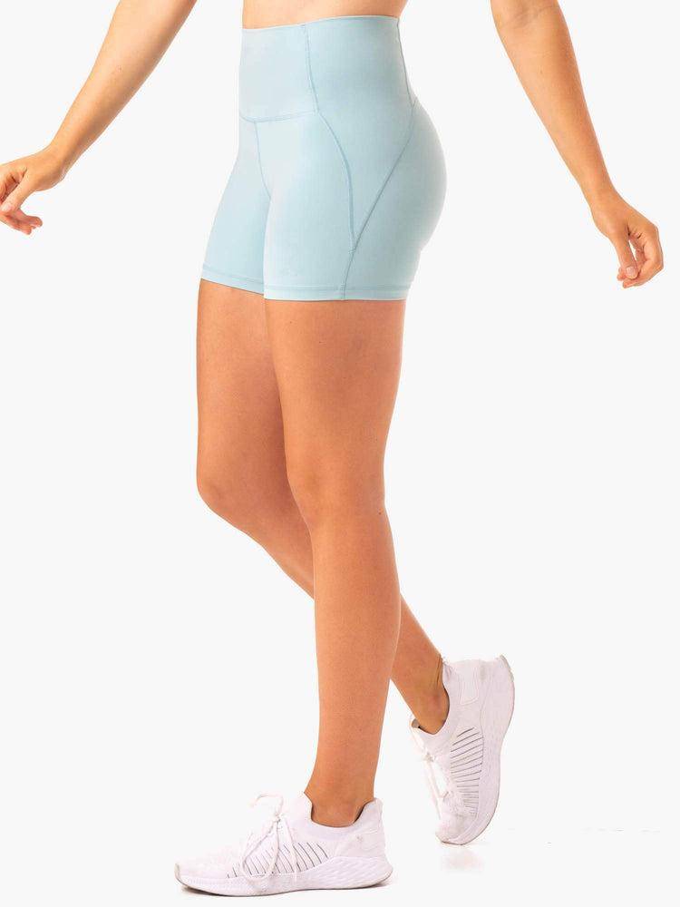 Women's Ryderwear Women Shorts Sola High Waisted Shorts Seafoam Blue | NZ2169FM