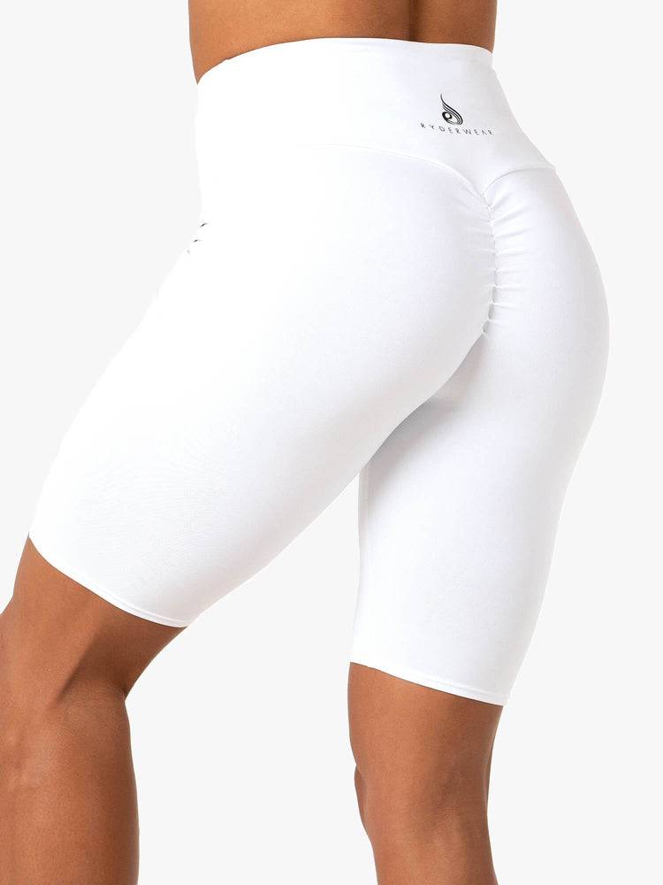 Women's Ryderwear Women Shorts Staples Bike Shorts White | NZ2008OR