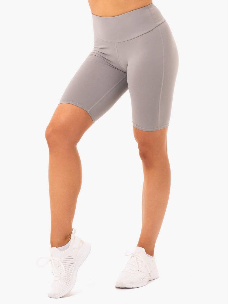 Women\'s Ryderwear Women Shorts Staples Bike Shorts Grey | NZ2117FM