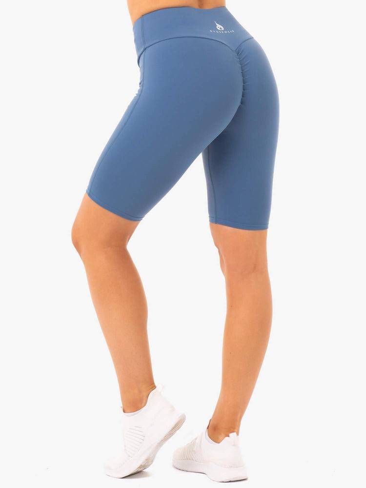 Women's Ryderwear Women Shorts Staples Bike Shorts Steel Blue | NZ2133RW