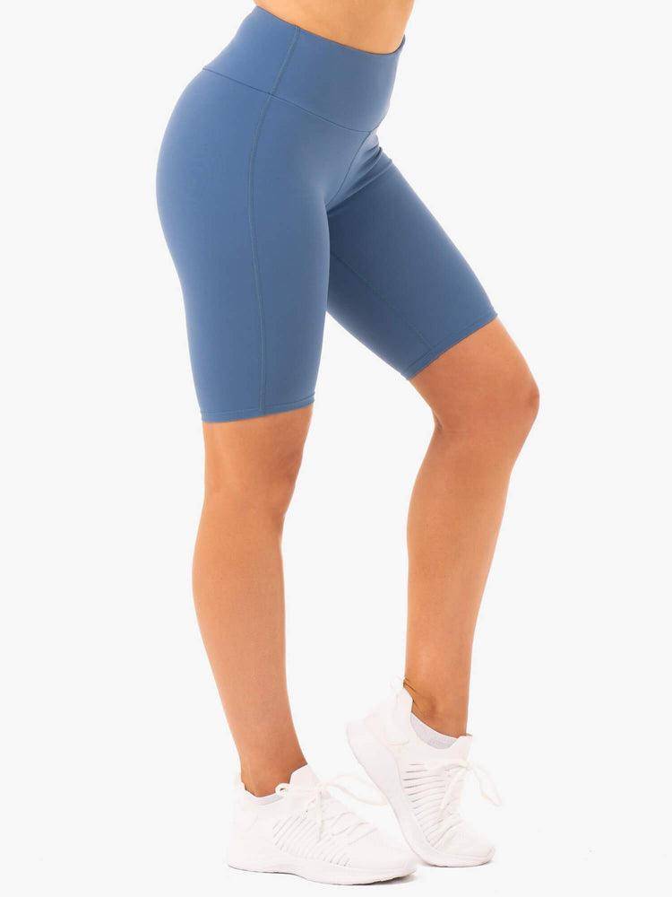 Women's Ryderwear Women Shorts Staples Bike Shorts Steel Blue | NZ2133RW