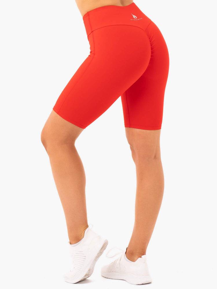 Women's Ryderwear Women Shorts Staples Bike Shorts Red | NZ2149ZG