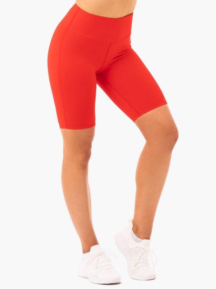 Women's Ryderwear Women Shorts Staples Bike Shorts Red | NZ2149ZG