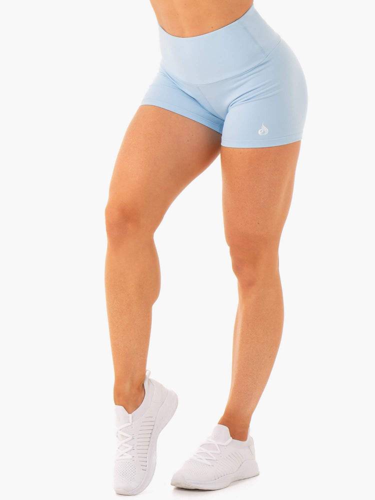 Women\'s Ryderwear Women Shorts Staples Scrunch Bum Booty Shorts Sky Blue | NZ1947MA