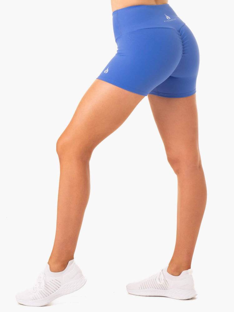 Women's Ryderwear Women Shorts Staples Scrunch Bum Booty Shorts Iris Blue | NZ1977RW