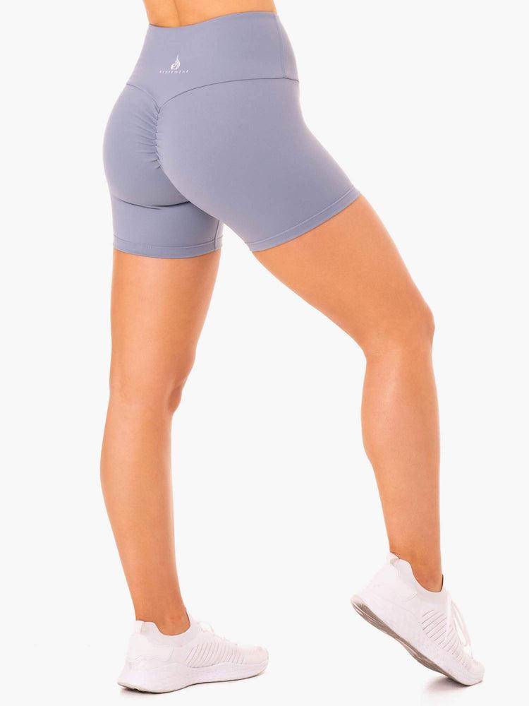 Women's Ryderwear Women Shorts Staples Scrunch Bum Mid Length Shorts Steel Grey | NZ2010AP