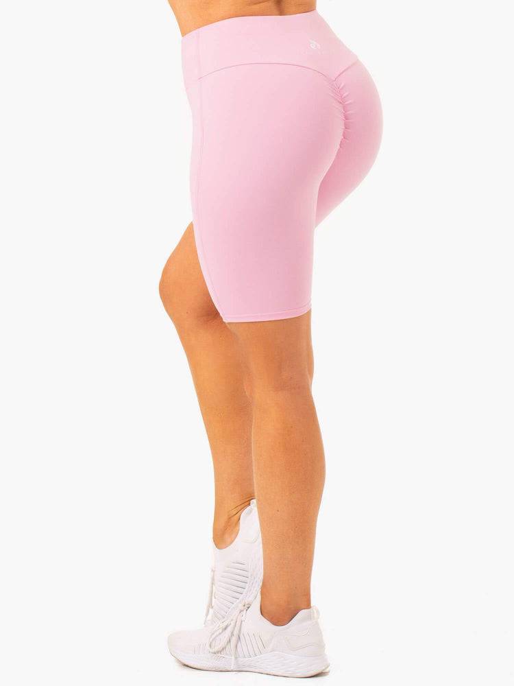 Women's Ryderwear Women Shorts Staples Scrunch Bum Bike Shorts Pink | NZ2078QZ