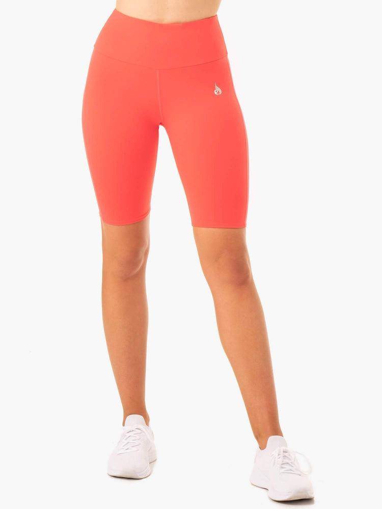 Women\'s Ryderwear Women Shorts Staples Scrunch Bum Bike Shorts Coral | NZ2112OR