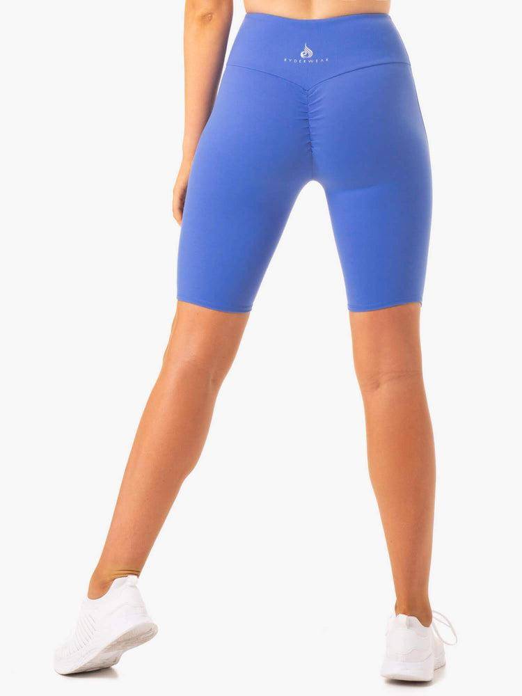 Women's Ryderwear Women Shorts Staples Scrunch Bum Bike Shorts Iris Blue | NZ2125CE