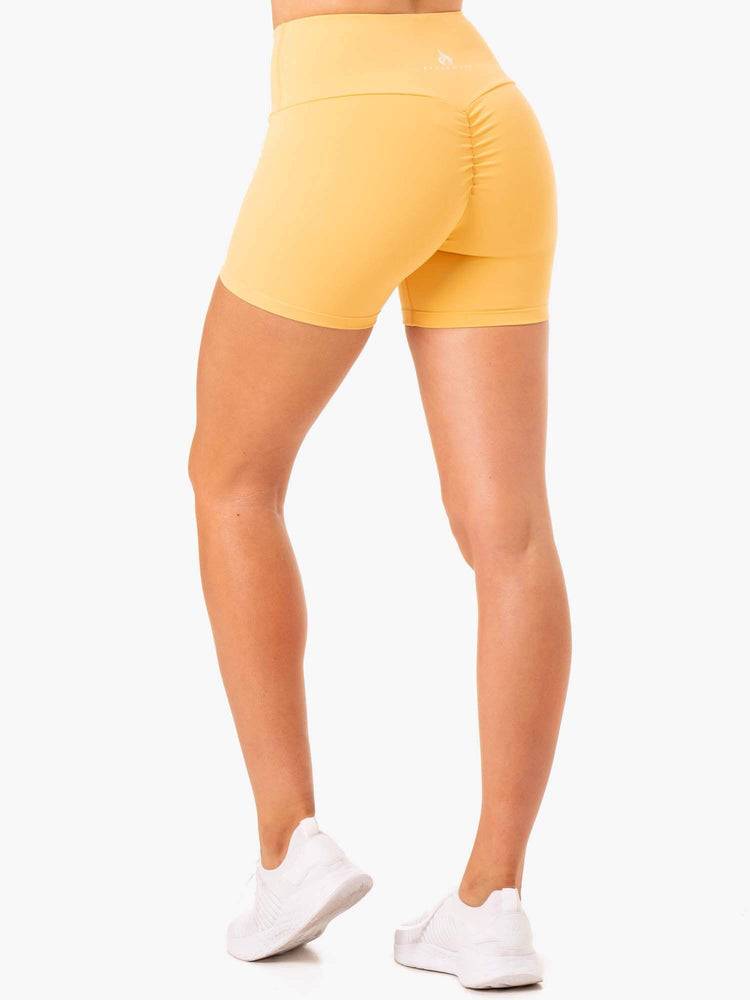 Women's Ryderwear Women Shorts Staples Scrunch Bum Mid Length Shorts Mango | NZ2134TV