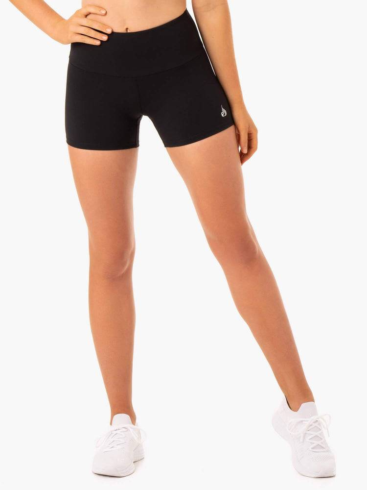 Women's Ryderwear Women Shorts Staples Scrunch Bum Booty Shorts Black | NZ2204VD