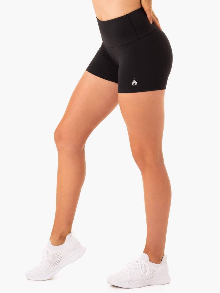 Women's Ryderwear Women Shorts Staples Scrunch Bum Booty Shorts Black | NZ2204VD