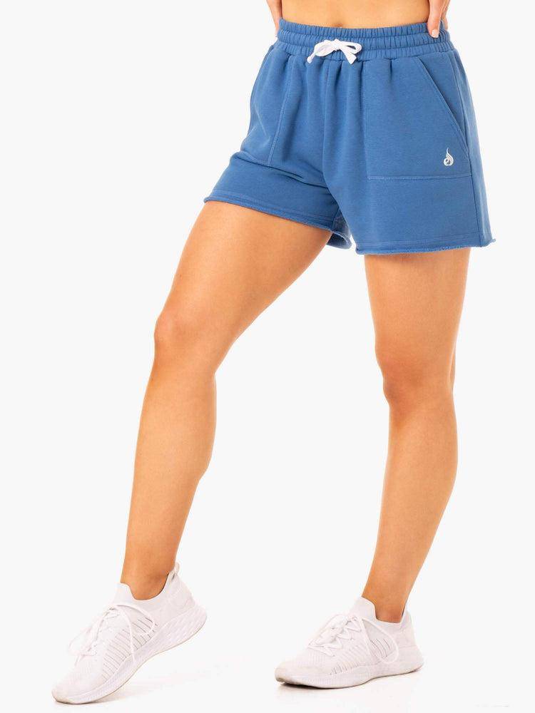 Women\'s Ryderwear Women Shorts Ultimate Longline Track Shorts Blue | NZ2097ZG