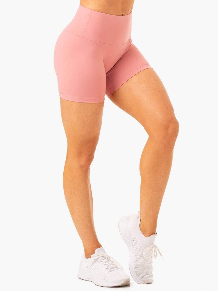 Women's Ryderwear Women Shorts Vital Mid Length Scrunch Shorts Blush Pink | NZ2151CE