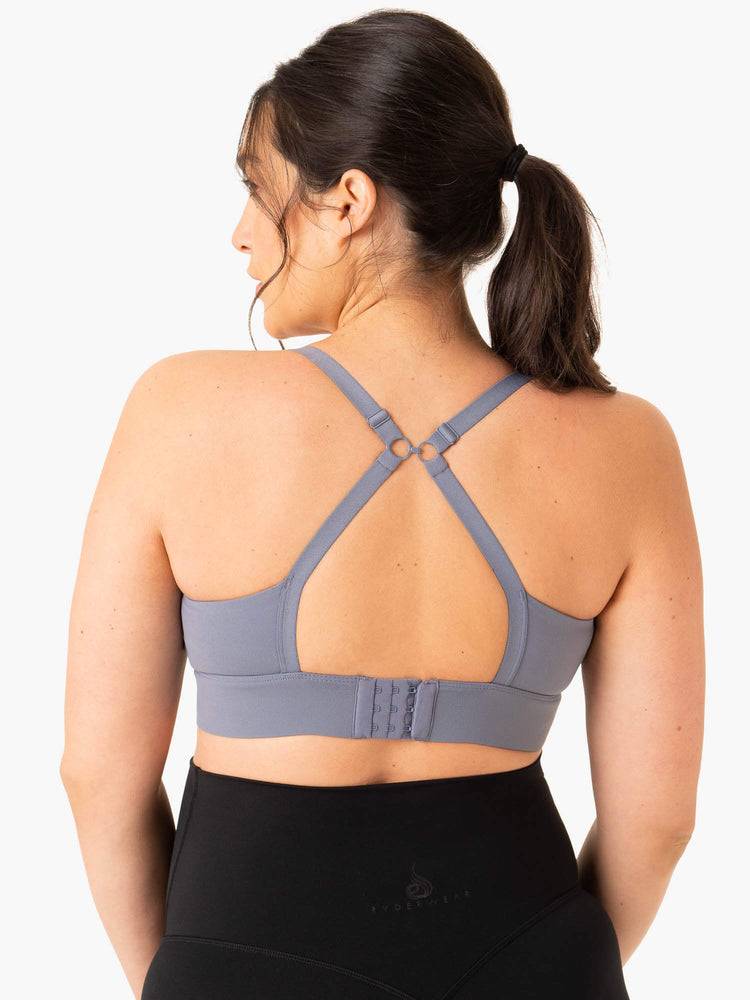 Women's Ryderwear Women Sports Bra Active Bump Sports Bra Steel Blue | NZ2214UT