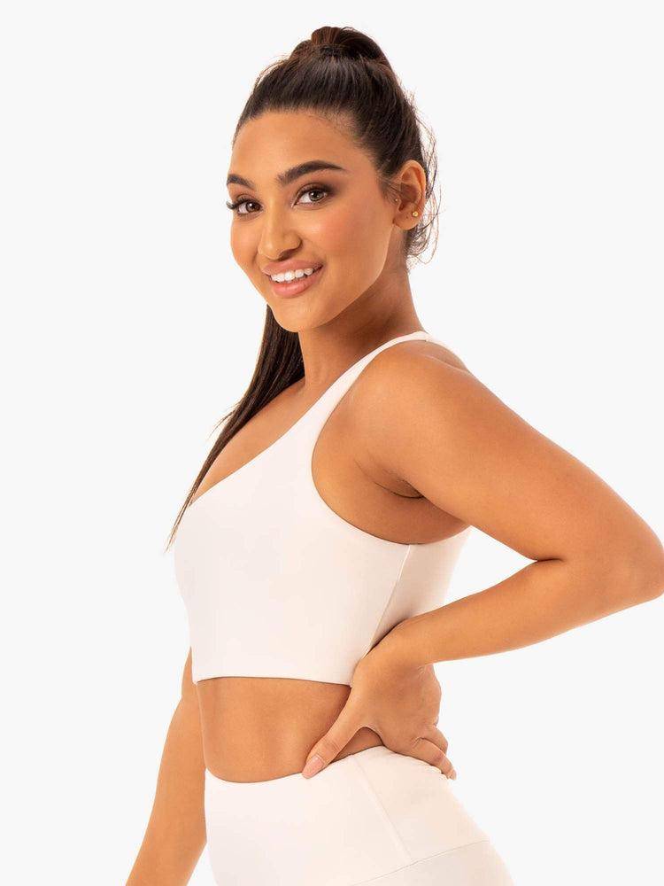 Women's Ryderwear Women Sports Bra Adapt One Shoulder Sports Bra Ivory | NZ2334KI