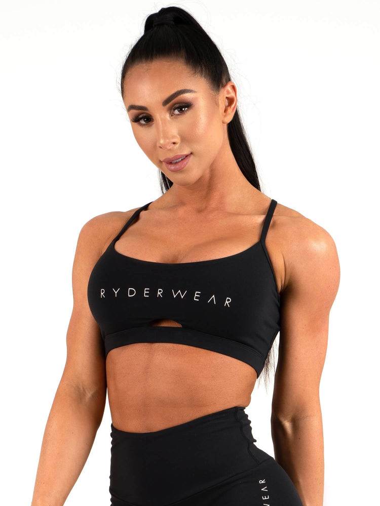 Women\'s Ryderwear Women Sports Bra Animal Sports Bra Black | NZ2493GL