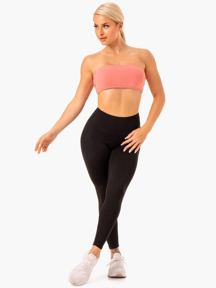 Women's Ryderwear Women Sports Bra Bandeau Sports Bra Pink | NZ2351QZ