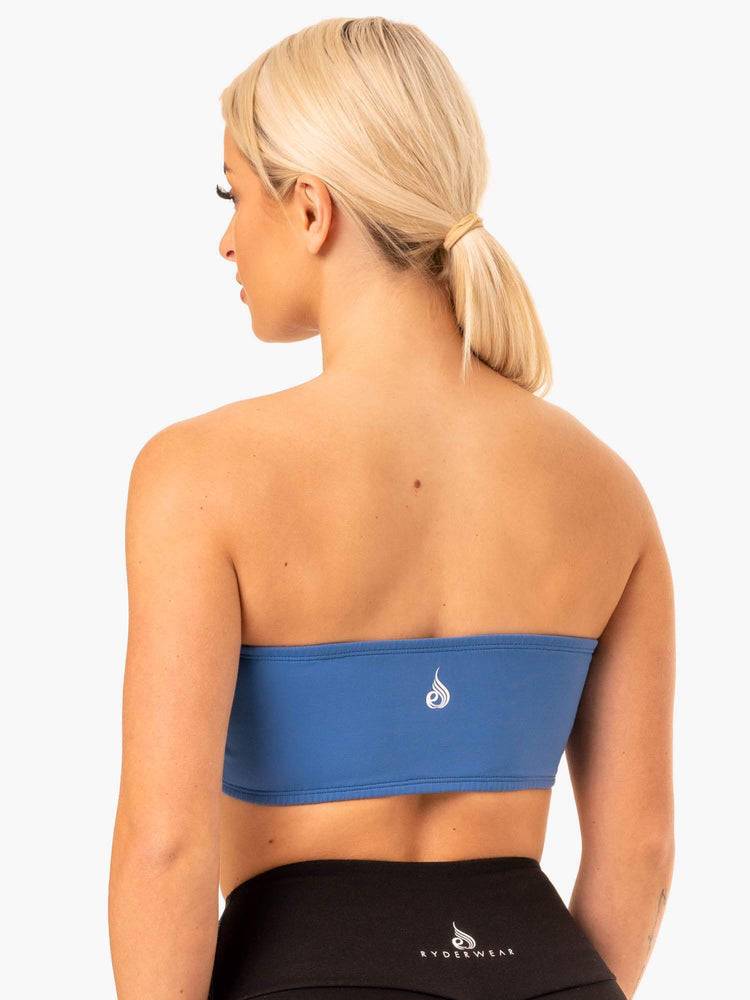 Women's Ryderwear Women Sports Bra Bandeau Sports Bra Blue | NZ2363GL