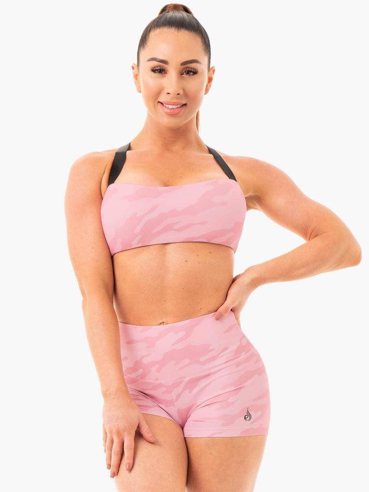 Women\'s Ryderwear Women Sports Bra Camo Sports Bra Pink Camo | NZ2409XF