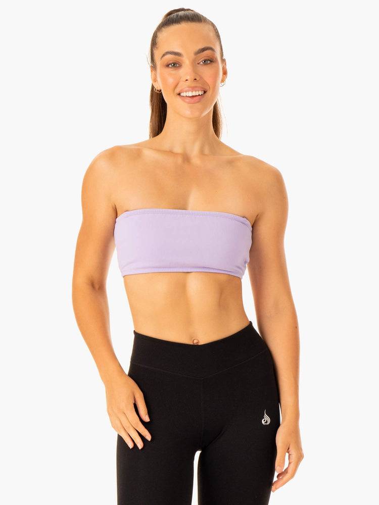 Women's Ryderwear Women Sports Bra Convertible Bandeau Sports Bra Lavender | NZ2339DN