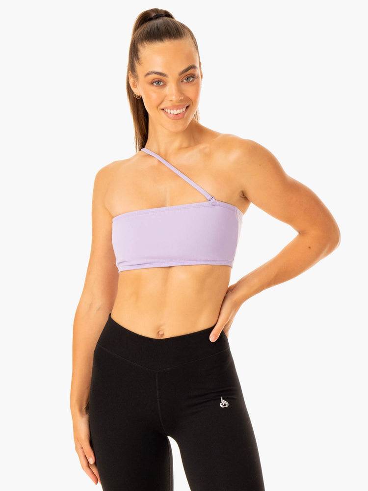 Women's Ryderwear Women Sports Bra Convertible Bandeau Sports Bra Lavender | NZ2339DN