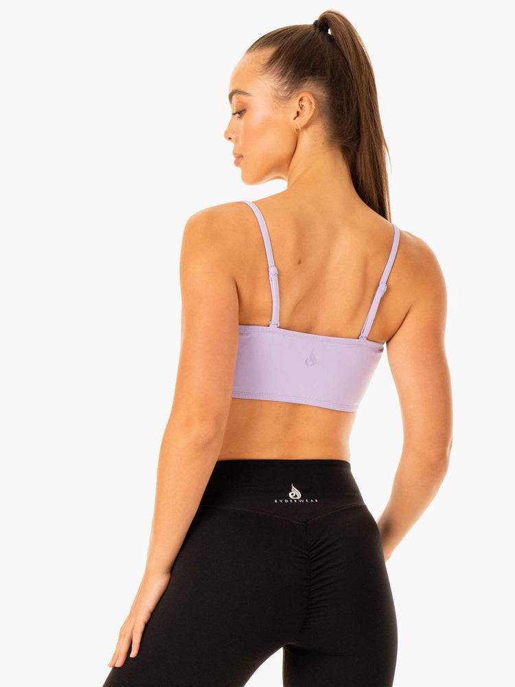 Women's Ryderwear Women Sports Bra Convertible Bandeau Sports Bra Lavender | NZ2339DN